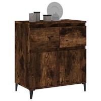 Dressoir 60x35x70 cm bewerkt hout gerookt eikenkleurig - thumbnail