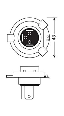 Osram Automotive 94196 Halogeenlamp Standard H4 75/70 W 24 V