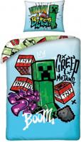 Minecraft Dekbedovertrek Having a Blast- 140 x 200 cm - Katoen - thumbnail