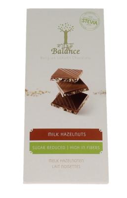 Balance Choco stevia tablet melk hazelnoot 85 Gram