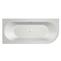 Half-vrijstaand bad Xenz Charley | 180x80 cm | Links | Incl.Badafvoer-Mat wit | Sleuf overloop | Acryl | Mat wit - thumbnail