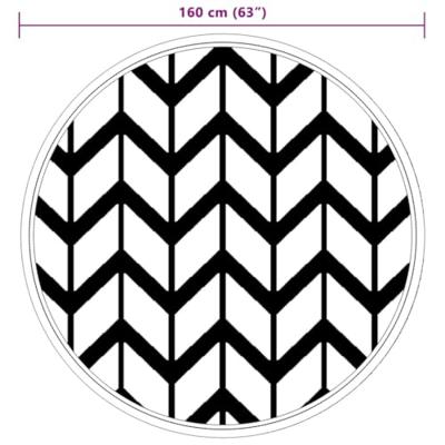 VidaXL Buitenkleed arakil ø160 cm polypropeen grijs