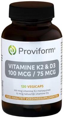 Vitamine K2 100mcg & D3 75mcg 120 Vegetarische capsules