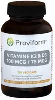 Vitamine K2 100mcg & D3 75mcg 120 Vegetarische capsules - thumbnail
