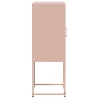 Hoge kast 36x39x107 cm staal roze - thumbnail