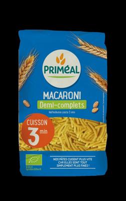 Primeal Macaroni halfvolkoren snelkook 3 minuten bio 500 Gram