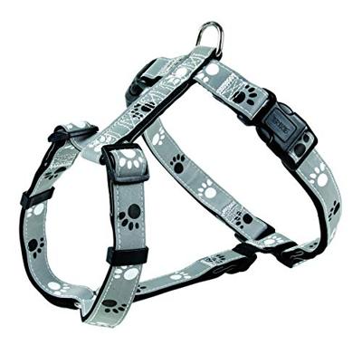 TRIXIE HONDENTUIG H-TUIG SILVER REFLECT ZWART / ZILVERGRIJS 40-65X2 CM