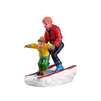 Kerstfiguur Father & son skiing LEMAX - Lemax - thumbnail