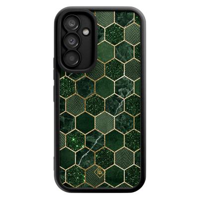 Samsung Galaxy A54 zwarte case - Kubus groen Samsung Galaxy A54 zwarte case - Kubus groen
