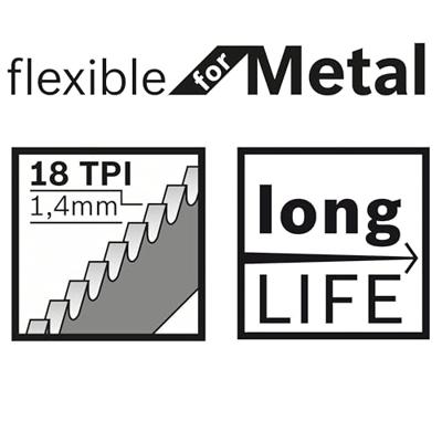 Bosch Accessoires Reciprozaagblad S 922 EF Flexible for Metal 2st - 2608656038
