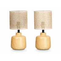 Bureaulamp Gift Decor Bruin 60 W 2 Stuks - thumbnail