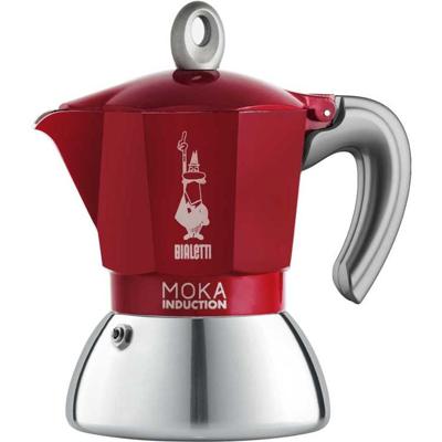 Italiaanse koffiezetter - BIALETTI - MOKA Inductie - 4 kopjes - 150 ml - Rood