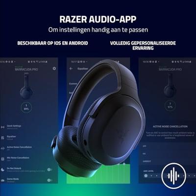 RAZER Barracuda X 2022 Over Ear headset Bluetooth, Kabel Stereo Zwart Volumeregeling, Microfoon uitschakelbaar (mute) Gamen - thumbnail