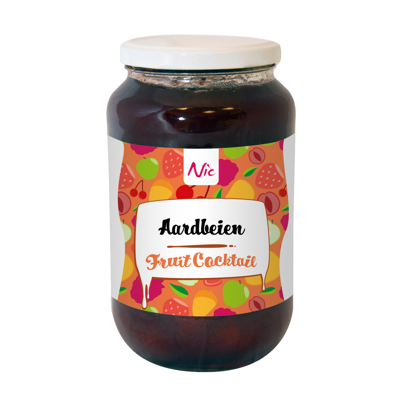 Nic aardbeien op siroop (1 liter)