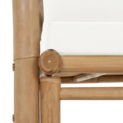 Tuinstoelen 2 st met kussens bamboe - thumbnail