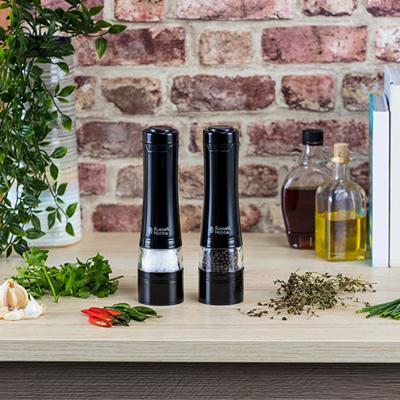 Zout- en pepermolenset - RUSSELL HOBBS - 28010-56/RH - Fijne of grove maling - LED-lampje - Zwart