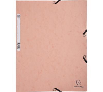 Elastomap exacompta aquarel a4 3 klep 400gr roze