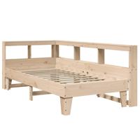 Bed met boekenkast zonder matras massief grenenhout 90x190 cm - thumbnail
