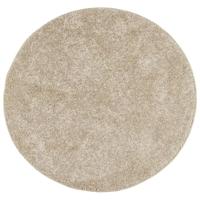 Vloerkleed ISTAN hoogpolig glanzend Ø 80 cm beige - thumbnail