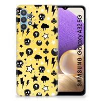 Silicone Back Case Samsung Galaxy A32 5G Punk Geel - thumbnail