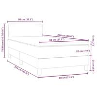 Boxspring met matras fluweel zwart 80x220 cm - thumbnail