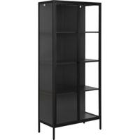 Bendt Vitrinekast 'Lua' zwart metaal, 80 x 160cm - thumbnail