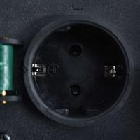 VidaXL Tuinstopcontact 4 ingangen waterbestendig polyresin grijs - thumbnail