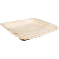 Depa Bord | vierkant | 1-vaks | palmblad | 24x24cm | naturel | 100 stuks - thumbnail