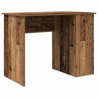 Bureau 100x55x75 cm bewerkt hout oud houtkleurig - thumbnail