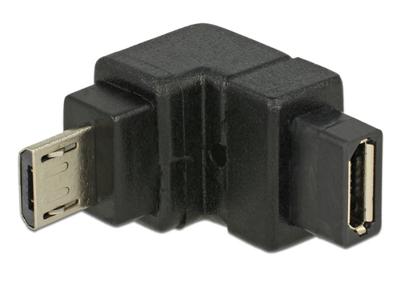 Delock 65668 Adapter USB 2.0 Micro-B male > USB 2.0 Micro-B female schuin naar beneden Delock 65668 Adapter USB 2.0 Micro-B male > USB 2.0 Micro-B female schuin naar beneden