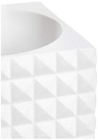 MSV Toiletborstel houder Kubik - kunststeen - wit|zilver - 37 cm - thumbnail