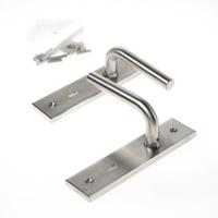 Vaste ronde knop Torres rvs op rozet gecentr. - thumbnail