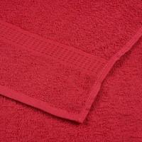 6-delige Handdoekenset 360 g/m 100% katoen rood - thumbnail