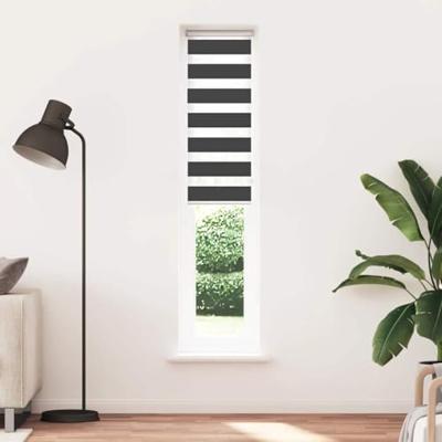 VidaXL Zebra rolgordijn 50x200 cm stofbreedte 45,9cm zwart