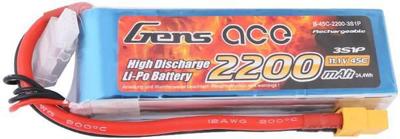GensAce Lipo 11,1volt 45C 2200mah met XT60 stekker GensAce Lipo 11,1volt 45C 2200mah met XT60 stekker