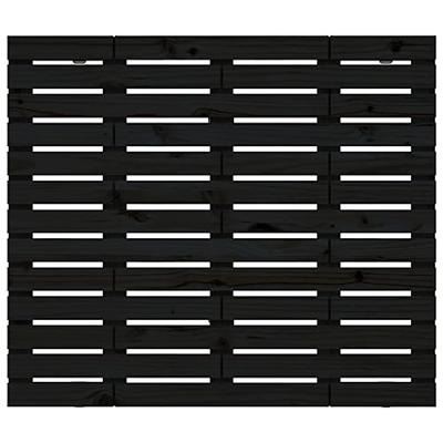 Hoofdbord wandmontage 96x3x91,5 cm massief grenenhout zwart