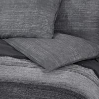 Dekbedovertrekset 200x200 cm katoen donkergrijs - thumbnail