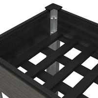 VidaXL Plantenbak verhoogd met schap 120x50x75 cm hkc grijs - thumbnail