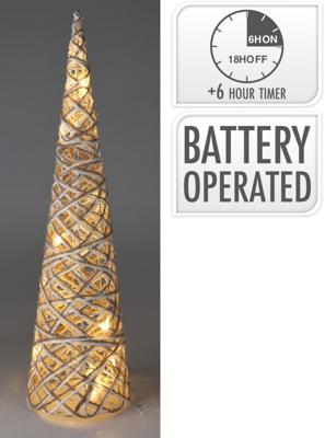 Kegel led 60 cm grijs kerstversiering Nampook - Nampook