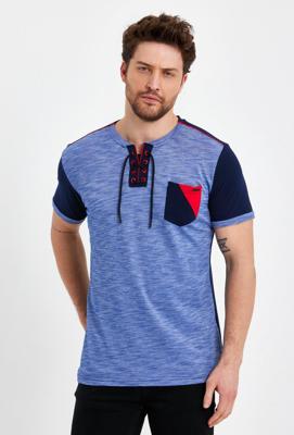 Club Ju - Amiri - T-Shirt Heren - Blauw - Style-Italie Club Ju - Amiri - T-Shirt Heren - Blauw - Style-Italie