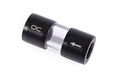 Alphacool eiszapfen acryl/acetal inline filter g1/4 inner thread (zwart/transparant)