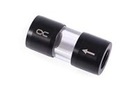 Alphacool eiszapfen acryl/acetal inline filter g1/4 inner thread (zwart/transparant) - thumbnail