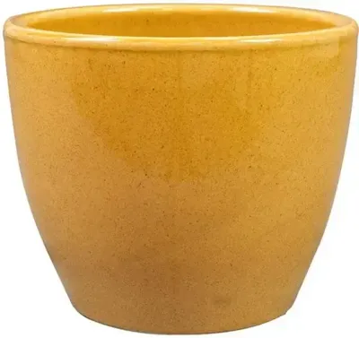 TS Collection bloempot sven keramiek 13x11cm mosterd