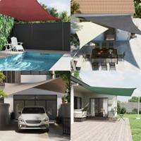 VidaXL Zonnescherm driehoekig 2,5x2,5x3,5 m oxford stof beige - thumbnail