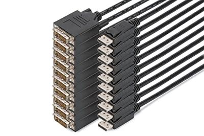 DIGITUS DisplayPort-adapterkabel - DP naar DVI-D (24 + 1) - 2,0m - 10 stuks - Full HD 1080p/60Hz - Zwart