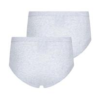 2-pak heren slips met gulp - M500 grijsmellee - Heren onderbroek met sluiting - Klassiek ondergoed heren - thumbnail