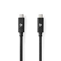 USB 3.1-Kabel (Gen2) | USB-C Male - USB-C Male | 1,0 m | Zwart - thumbnail