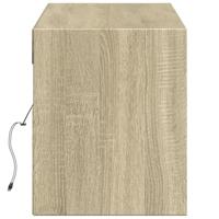 Tv-wandmeubel met LED-verlichting 140x31x38 cm sonoma eiken - thumbnail