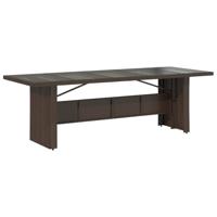 11-delige Bistroset met kussens poly rattan bruin - thumbnail