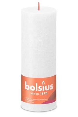 Stompkaars Cloudy White 190/68 rustiek Bolsius - Bolsius